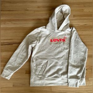 Levi’s Beige Hoodie with Orange Logo - Men's